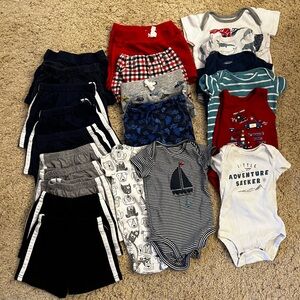 0-3 month Baby boy summer clothes bundle